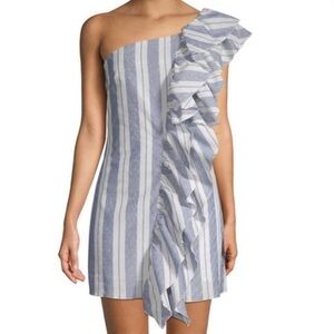 Free generation one shoulder ruffle dress